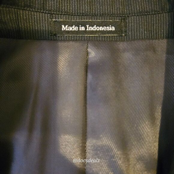 EGARA Suit Jacket Men's Black Slim Fit Wool Blend 40 long - Picture 5 of 8